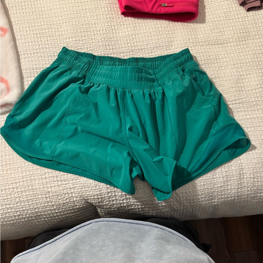 Women's Green Athletic Shorts